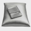 BLISSFORD Satin Pillowcase with Zipper, Satin Pillow Cases 2 Pack, Silk Pillow Cover - 2 of 4