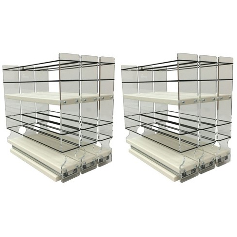 Vertical Spice - 222X1.5X11 DC - Spice Rack - 3 Drawers - 15 Regular/15 Half-Size Capacity - Cabinet Mounted