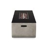 GDFStudio Riga Outdoor 50,000 BTU Lightweight Concrete and Ceramic Rectangular Fire Pit, Light Gray/Black - 4 of 4