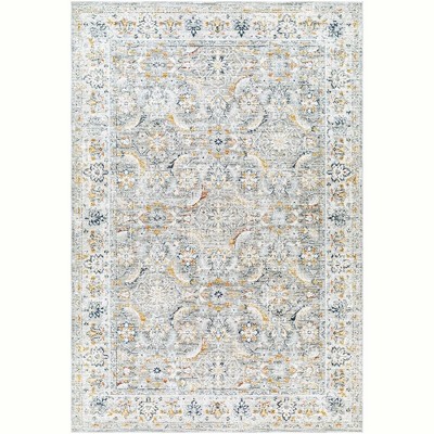 Mark & Day Stepfon 5'x7'5" Rectangle Woven Indoor Area Rugs Medium Gray: Traditional Stain-Resistant Polyester for Living Room