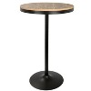 Sapphtopaz Round Dining Table Kitchen Table Industrial Adjustable Bar Dinette Table for Dining Room, Small Spaces - 4 of 4
