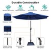 PAGED 8.8FT Patio Umbrella Aluminum Market Umbrella with Tilt, Crank and 42 Pound Square Resin Umbrella Base for Outdoor - 2 of 4