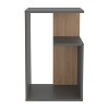 NicBex 25" High 3-Tier Shelf Side End Table,Dark Walnut Coffee Table End Table for Living Room,Bedroom - 4 of 4