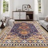 Kumasinova Vintage Boho Area Rug, Washable Rug with Floral Pattern, Faux Cashmere Living Room Rug, Non-Slip Rugs, Stain-Resistant Door Mat - 3 of 4