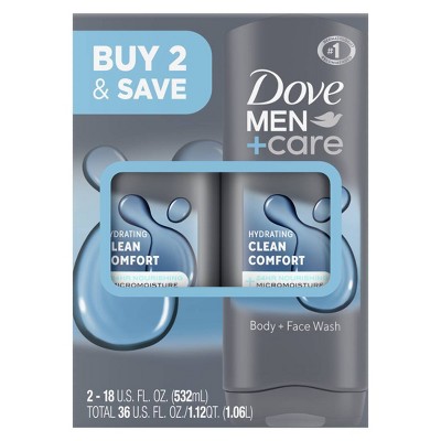 Dove Men+Care Clean Comfort Micro Moisture Mild Formula Body Wash - 18 fl oz/2pk_2