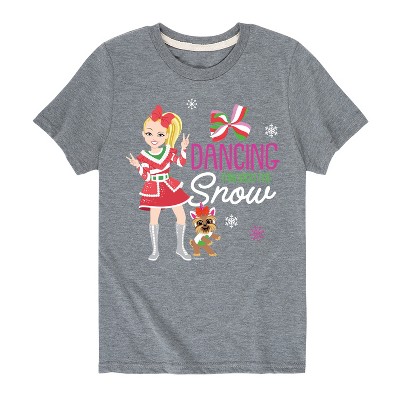 Boys' JoJo Siwa JoJo Siwa Designs Short Sleeve Graphic T-Shirt - Dancing Through The Snow - Heather Grey - Small