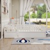 NicBex Toddler Floor Bed,Twin/Full Size Floor Bed Frame with High Security Barrier and Door,Montessori Floor Bed for Kids,Wood Slats Support - 2 of 4