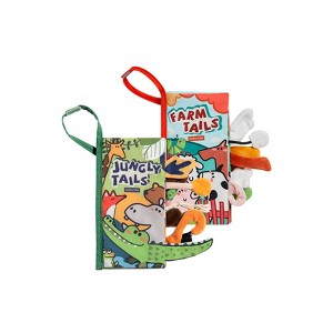 BC Babycare Animal Tails Cloth Books, Soft Crinkle Baby Book with 3D Tails, Washable, 0-6 Months - 1 of 4