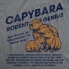 Womens Funny T Shirts Capybara Rodent Genius Sarcastic Graphic Novelty Tee For Ladies - Crazy Dog Women's T Shirt for Animal Lovers - 2 of 4