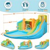 Yaheetech Inflatable Water Slide Bounce House with Water Slide, Cyan - 3 of 4