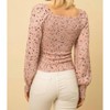 Women's Smocked Balloon Sleeve Blouse - mystree - 2 of 3
