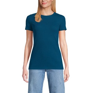 Lands' End Women's Cotton Rib T-shirt - 1 of 3