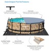 Funsicle 14' x 42" Oasis Designer Round Frame Outdoor Above Ground Swimming Pool Set with SkimmerPlus Filter Pump and Pool Cover, Oak Herringbone - 3 of 4