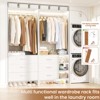 Besiost 54-In Closet System Set with Wood Drawers, Freestanding Closet Organizer with Hanging Rods - 2 of 4