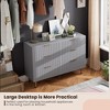 Zstar 47.2" Fluted 6 Drawer Dresser for Bedroom, Deep Drawers - 3 of 4