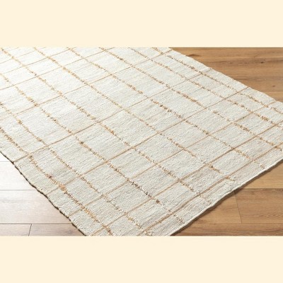 Kamey 5' x 7'6" Ivory Geometric Handmade Jute Area Rug