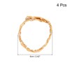Unique Bargains Crown-shaped Rattan Handmade Woven Napkin Rings Napkin Ring Brown 2.4" 4 Pcs - 2 of 4