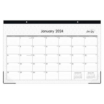 BLUE SKY January to December 2024 17"x11" Monthly Trim Tape Desk Pad Planning Calendar BS Enterprise