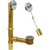 Fine Fixtures Bathtub Shower Drain - 20 Gauge Brass Tubing, Trip Lever Overflow Assembly Tub Drain Kit - 2 of 2