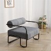 Isabel Simple Design Accent Chair, Lazy Armchair Chair with Extra Thick Cushion for Living Room and Bedroom, Indoor Furniture - Maison Boucle - 2 of 4