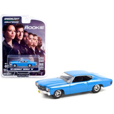 1971 Chevrolet Chevelle SS Blue (Officer John Nolan's) "The Rookie" TV Series "Hollywood Series" 1/64 Diecast Car by Greenlight