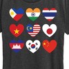 Women's - Instant Message - AAPI Heart Flags Short Sleeve Graphic T-Shirt - 2 of 4