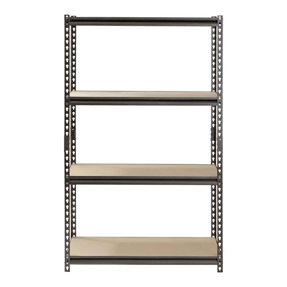 Muscle Rack 30"Wx18"Dx60"H Boltless Steel 4 Tier Garage Storage Shelving Unit Silver