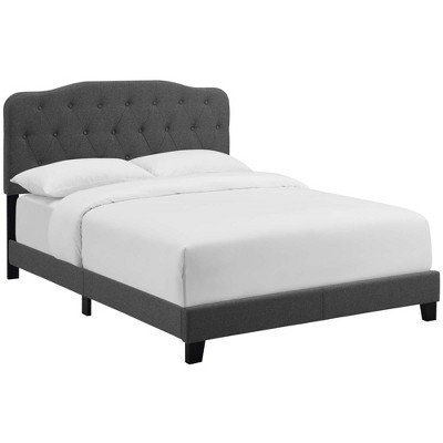 Modway Amelia King Upholstered Fabric Bed - Gray