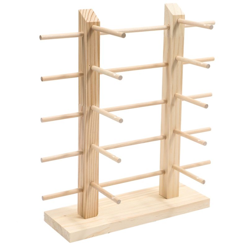 Juvale 10 Pair Sunglasses Display Stand, Wooden Eyewear Holder Organizer for Multiple Glasses, 13.5 x 14 Inches, 3 of 7