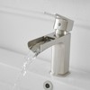 BWE Waterfall Single Handle Single Hole Low-Arc Bathroom Faucet Bath Drip-Free Vanity Sink - 4 of 4