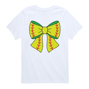 Boys' - Instant Message - Softball Bow Short Sleeve Graphic T-Shirt - 1 of 4