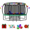 Jump Into Fun 12FT Pumpkin Trampoline With Safety Enclosure Net Spring Pad Cover, Weather-Resistant, Ladder & Flag Parts for Children & Adults - 3 of 4