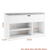 Living Room Shoe Storage Bench, Shoe Rack Benches w/ Cushioned Seat, 2 Tiers of Shelves, and Lift-Top Storage Box - 2 of 4
