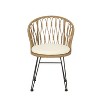 Maliang 2Pcs PE Rattan Chair With 2 Cushions - 2 of 4