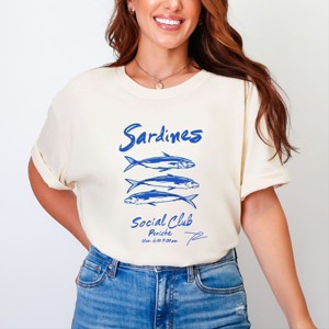 Simply Sage Market Sardines Social Club Garment Dyed Tee - 1 of 4