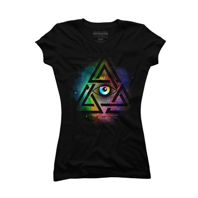 Junior's Design By Humans Eye of Horus By clingcling T-Shirt
