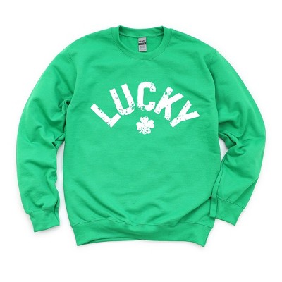 Simply Sage Market Women's Graphic Sweatshirt Lucky Arched Distressed