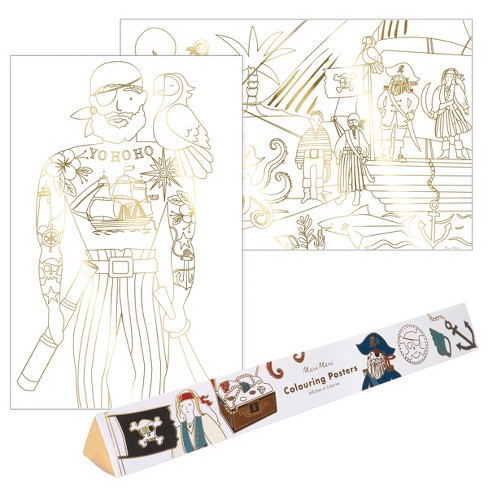 Meri Meri Pirate Coloring Posters (Pack of 2) - image 1 of 4