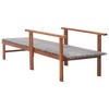 vidaXL Sun Lounger Poly Rattan and Solid Acacia Wood Gray - 4 of 4