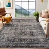 Washable Hallway Runner Rug, Vintage Oriental Floral Low Pile Carpet, Non-Slip & Stain Resistant - 2 of 4