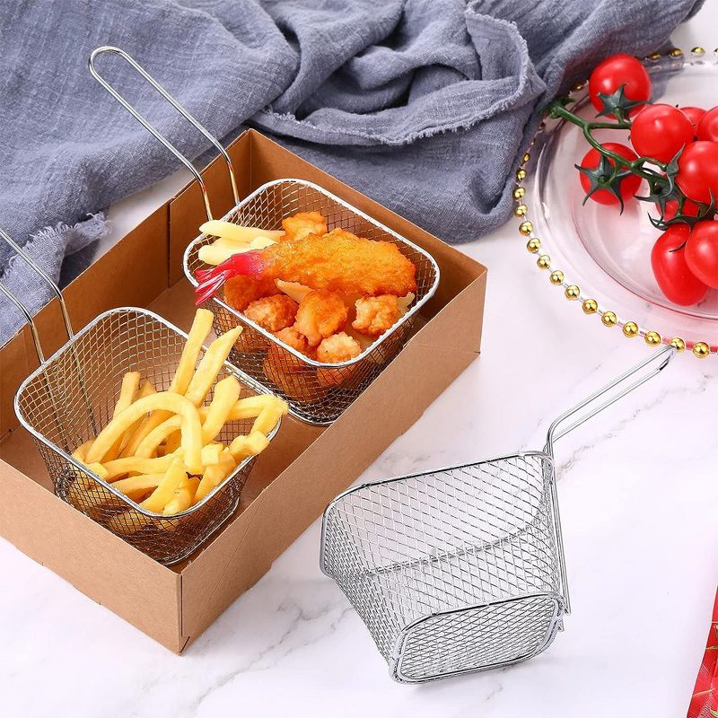 Cheer Collection Mini Square French Fry Baskets, 4 Pack, 4 of 8