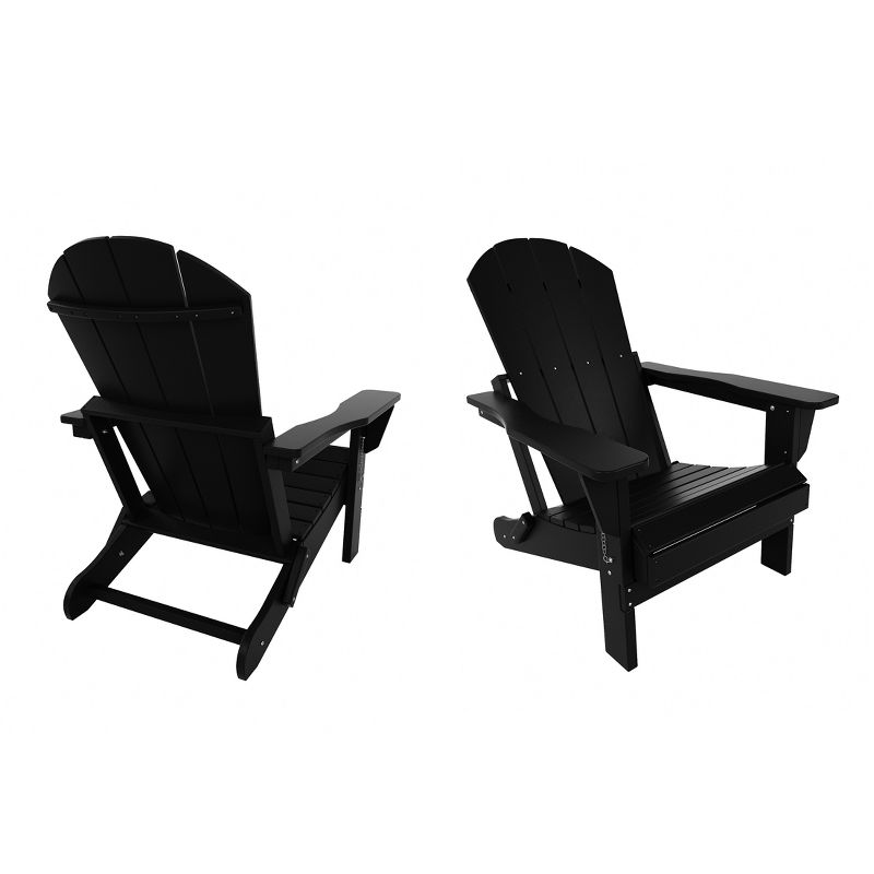 WestinTrends Malibu HDPE Outdoor Patio Folding Poly Adirondack Chair (Set of 2), 3 of 12