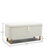 Kumasinova 39.3" Chic Makeup Stool Soft Boucle Storage Ottoman Bench for Living Room,Bedroom&Vanity,Rectangular Accent Bench - 3 of 4