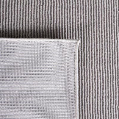 Gray Geometric Hand-Knotted Rectangular Area Rug