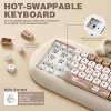 Wireless Mechanical Keyboard, 65% Layout, Hot Swap, Triple Mode BT5.0/2.4G/Wired, RGB Backlit NKRO, Cute Cat Silicone Ergonomic Design for Win/Mac - 4 of 4