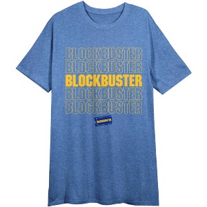 Blockbuster Title and Logo Women's Royal Blue Heather Graphic Tee - 1 of 3