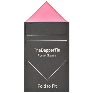 TheDapperTie - Men's Solid Triangle Pre Folded Pocket Square on Card - 1 of 4
