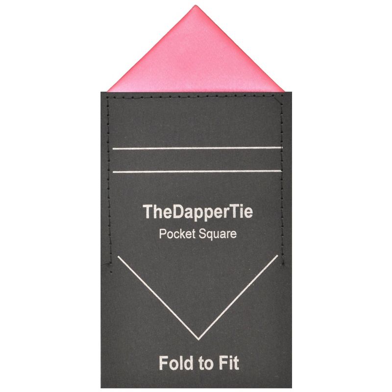 TheDapperTie - Men's Solid Triangle Pre Folded Pocket Square on Card, 1 of 5