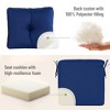 ARTPLAN Deep Seat Pillow and High Back Chair Cushions Outdoor Water Repellent Replacement Patio Seating Cushions - 3 of 4