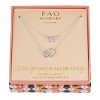 FAO Schwarz Silver Tone Interlocking Ring Mommy and Me Duo Necklace Set - 2 of 2